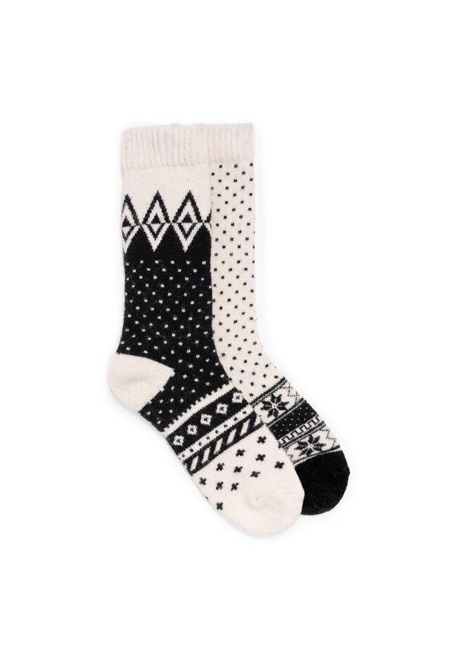 2 Pair Pack Wool Boot Socks, BLACK, hi-res image number 0