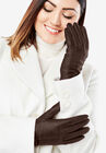 Leather Gloves, CHOCOLATE, hi-res image number null