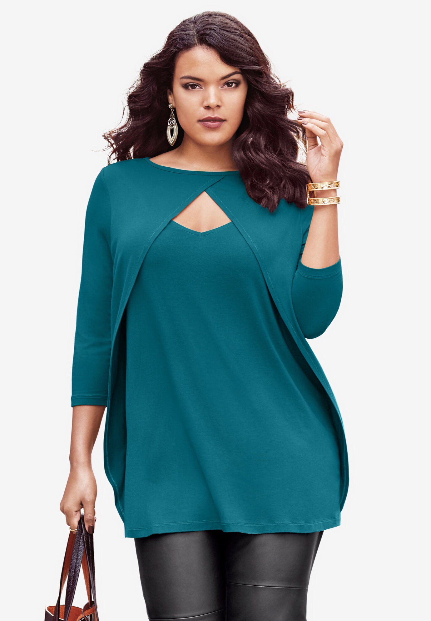 Keyhole Ultra Femme Tee, DEEP LAGOON, hi-res image number 0