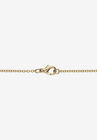 Yellow Gold-Plated Marquise Shaped Onyx And Cubic Zirconia Pendant Jewelry, , on-hover image number null