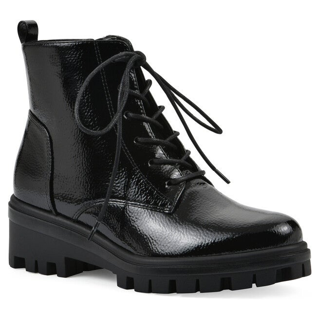 Tappy Lug Sole Combat Boot, BLACK PATENT, hi-res image number null
