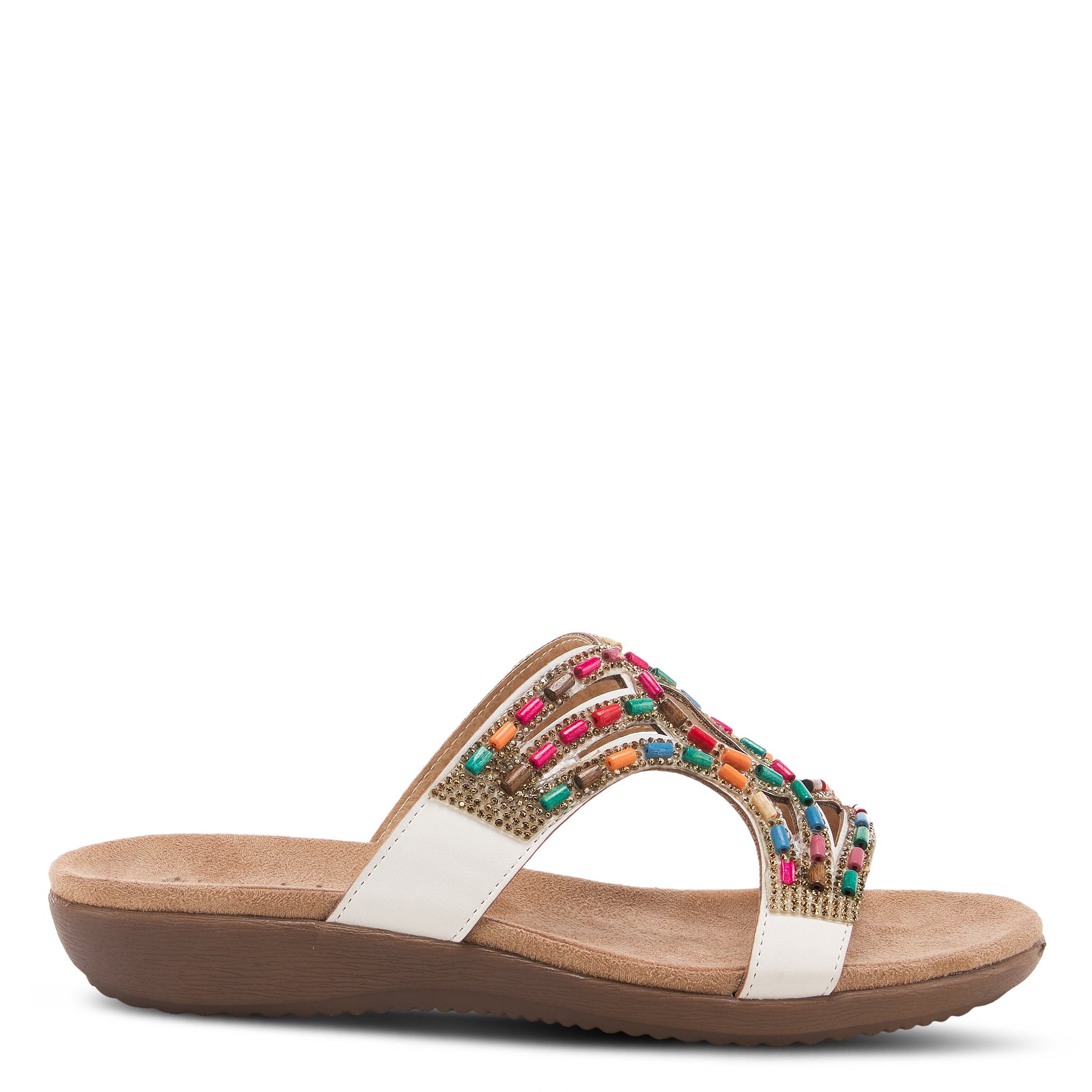 Twirling Slide Sandal, WHITE, alternate image number 4