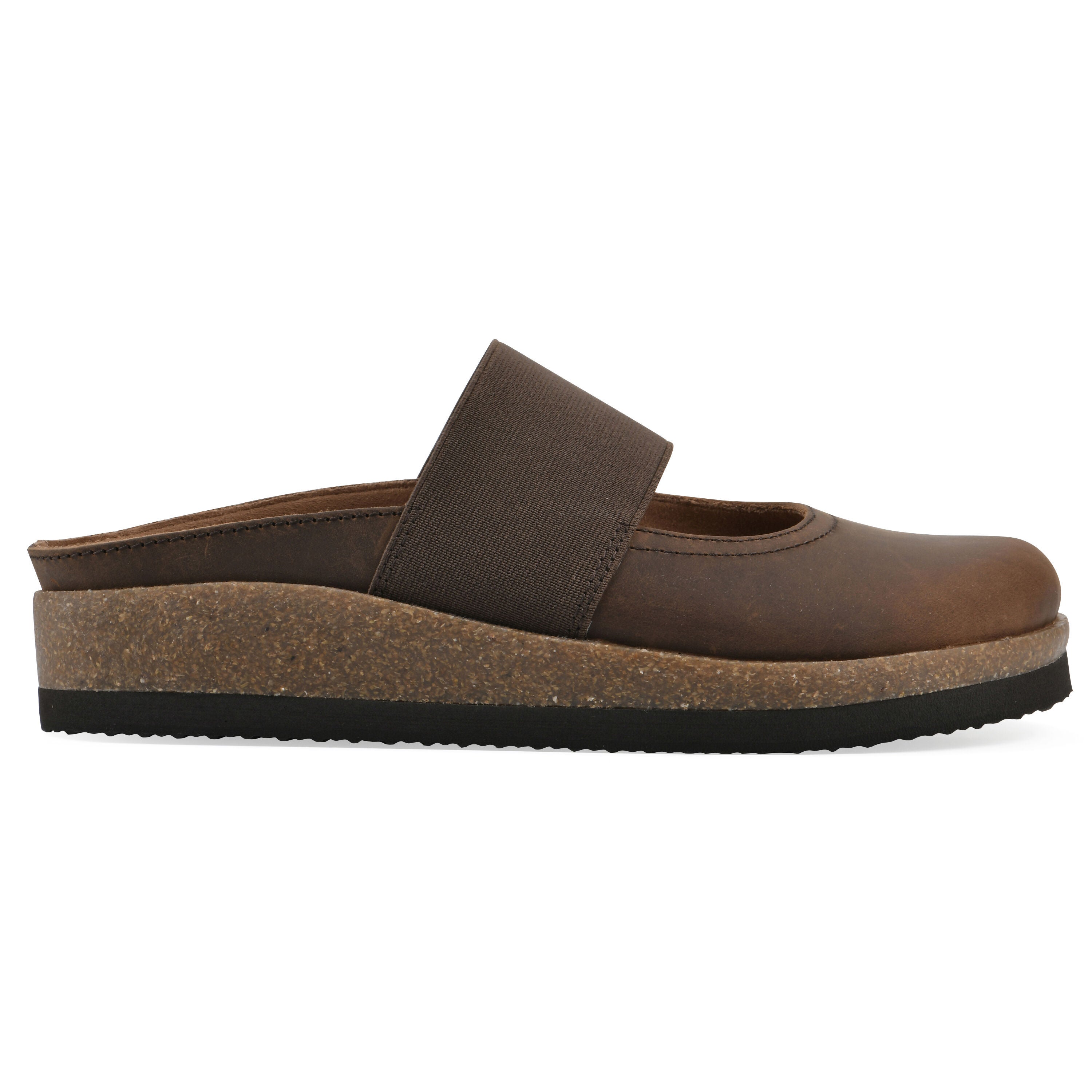 Bassi Mary Jane Footbeds Clog, BROWN LEATHER, alternate image number 2