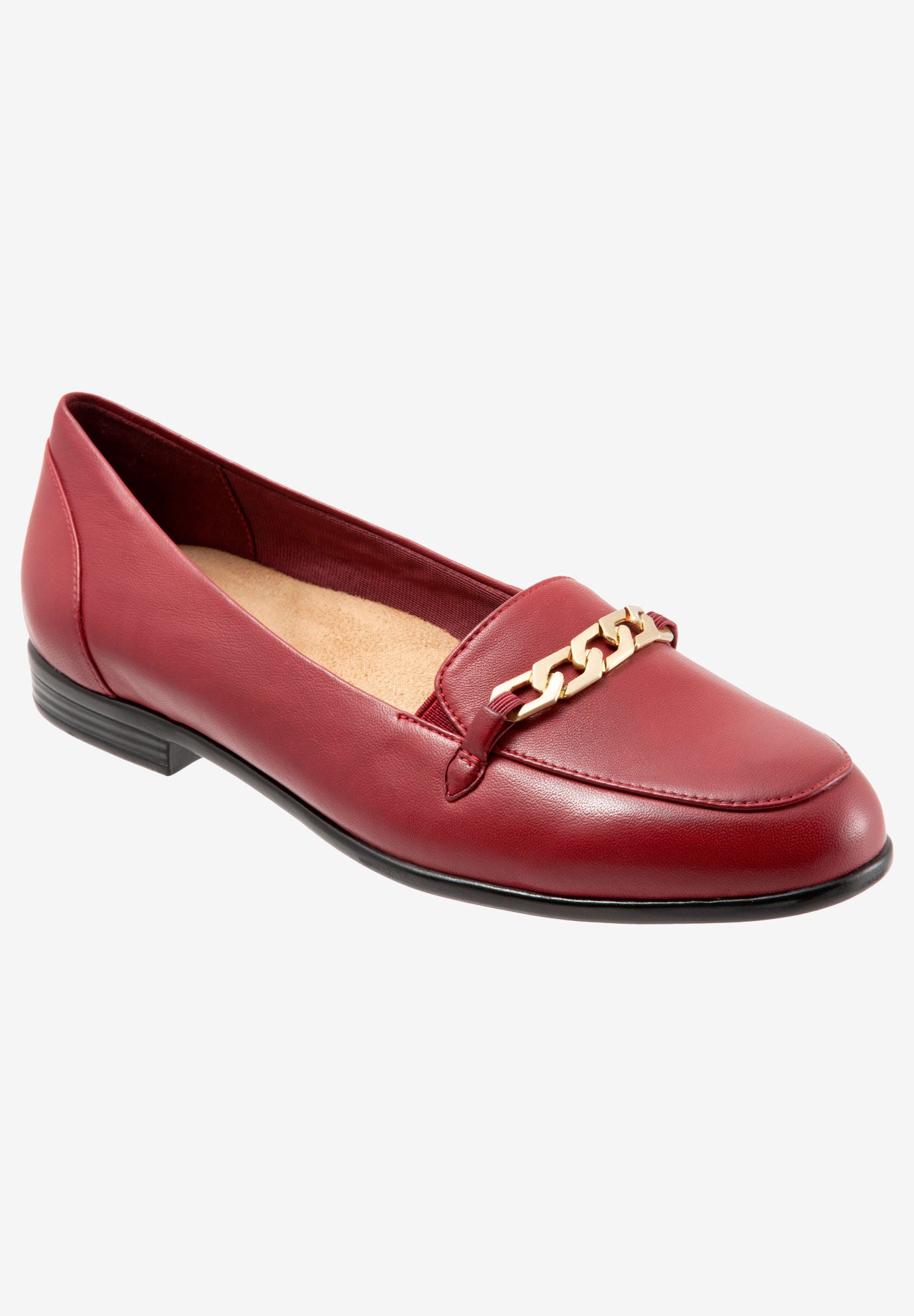 Anastasia Flats, DARK RED LEATHER, hi-res image number 0