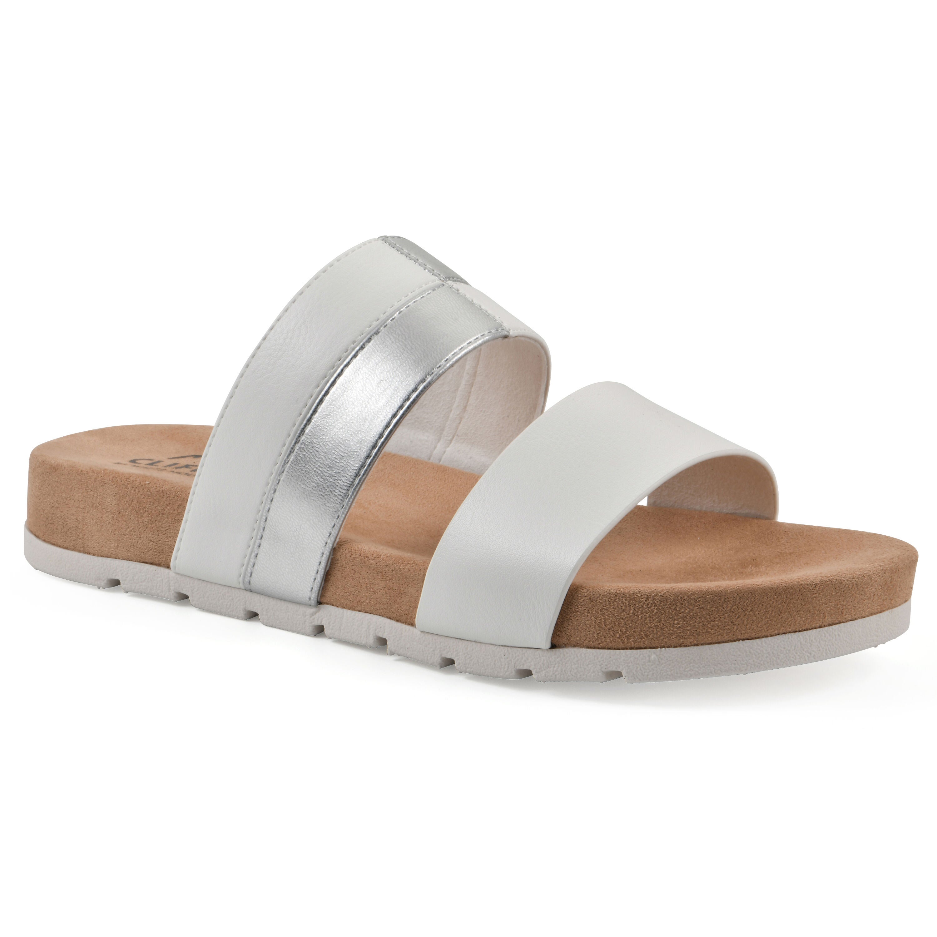 Tammy Slide Sandal, WHITE SMOOTH, hi-res image number 0