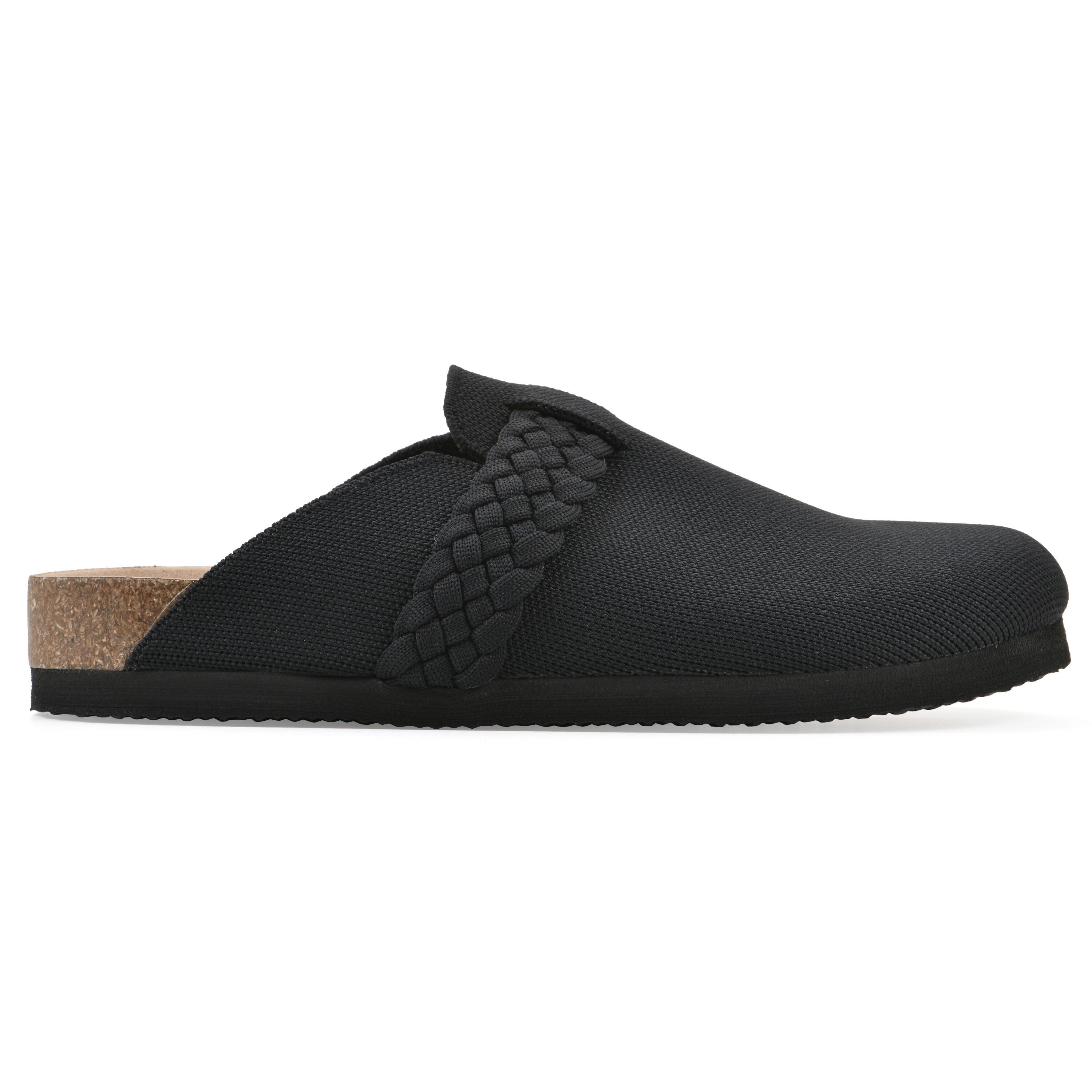 Bestie Footbeds Clog, BLACK FABRIC, alternate image number 2