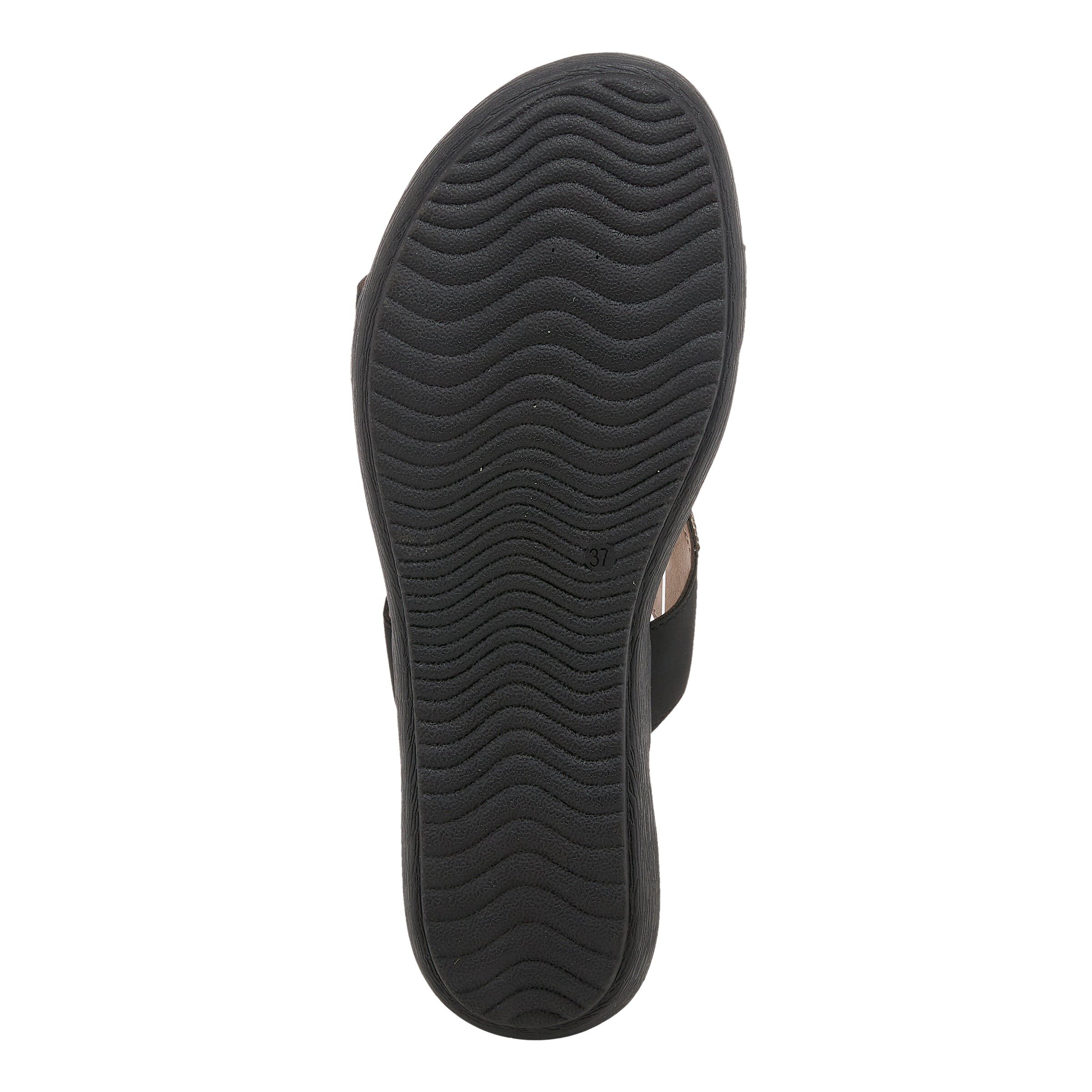 Twirling Slide Sandal, BLACK, alternate image number 5