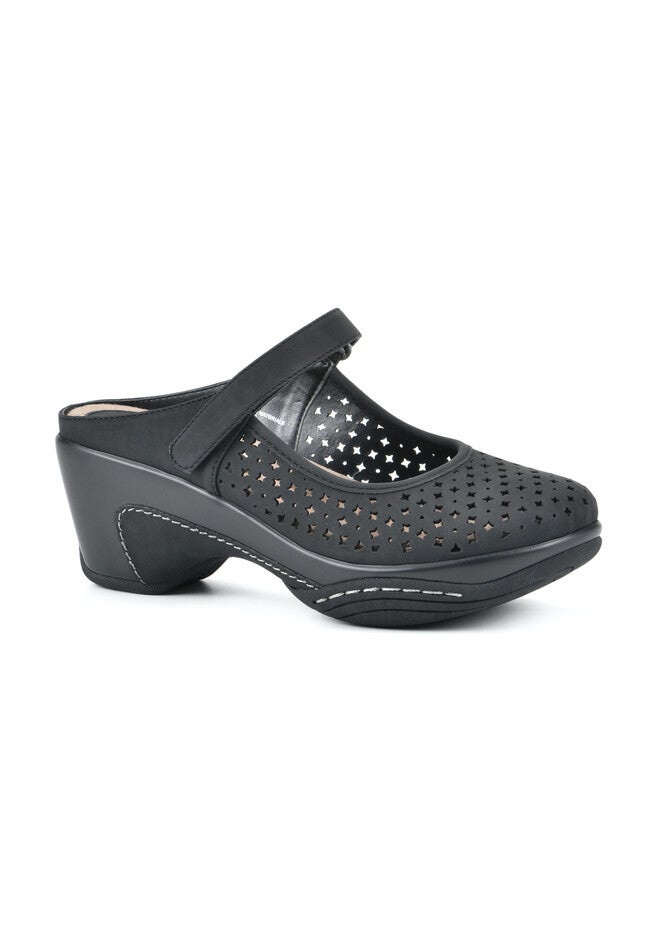 White Mountain Vinto Mule, BLACK SUEDE SMOOTH, hi-res image number 0