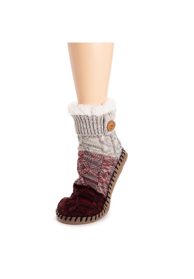 Short Cable Slipper Socks, , on-hover image number null