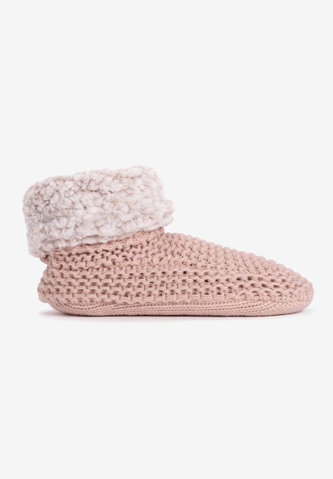 Sherpa Cuff Slipper Bootie, , alternate image number 5