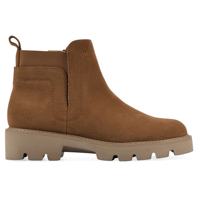 Glassie Lug Sole Chelsea Bootie, WHISKEY SUEDE, alternate image number null