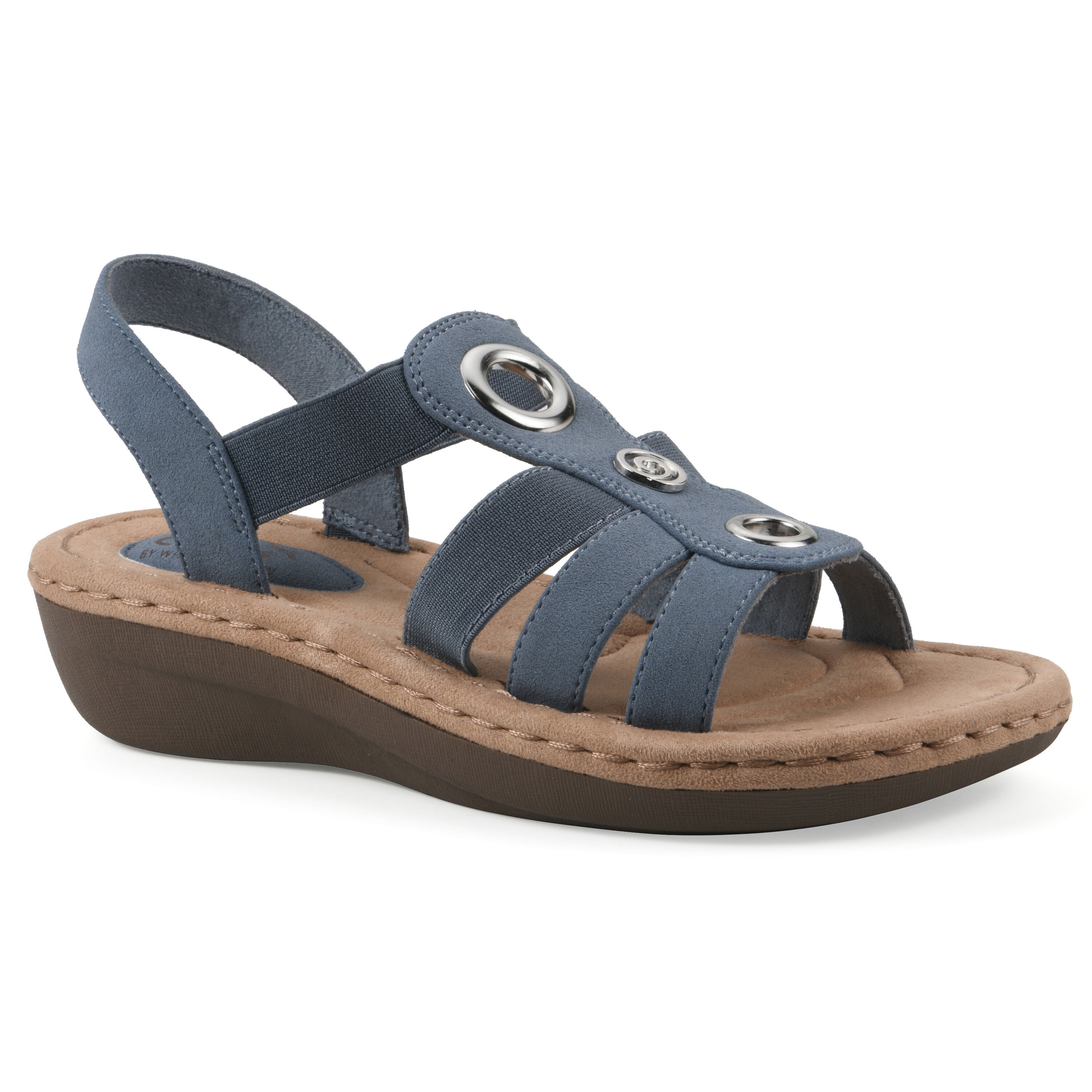 Casimir Mini Wedge Sandal, PERIWINKLE SMOOTH, hi-res image number 0