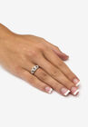Platinum & Silver Promise Ring with Diamond-Accent, , alternate image number null