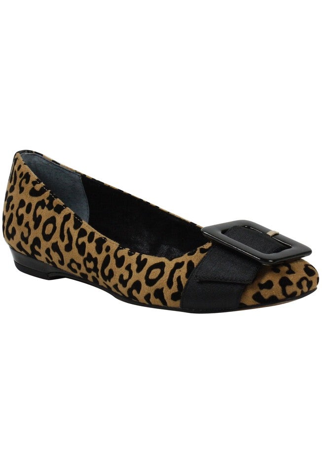 Odalyz Flats And Slip Ons , BROWN BLACK FLOCKED, hi-res image number 0