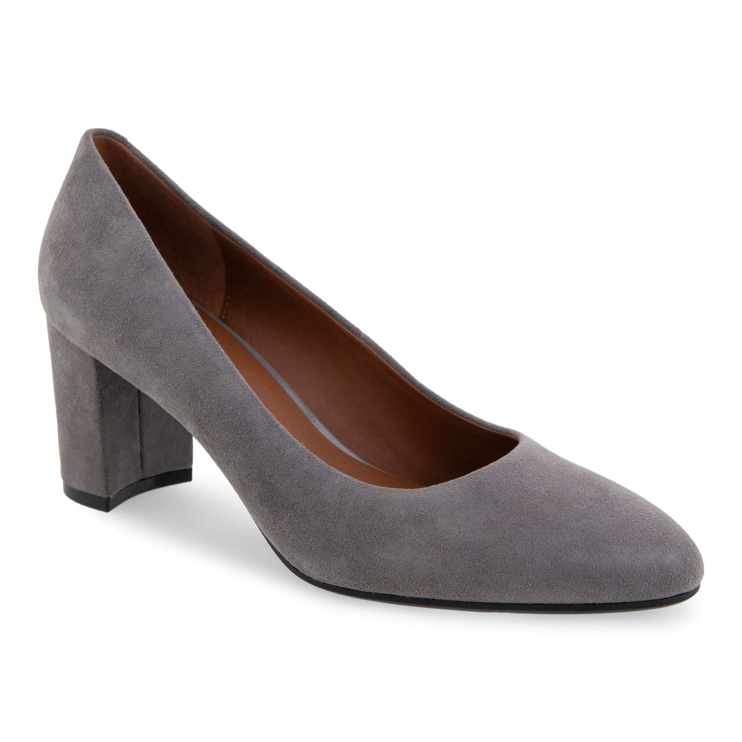 Betsy Block Heel Pump, THUNDER GREY SUEDE, hi-res image number 0