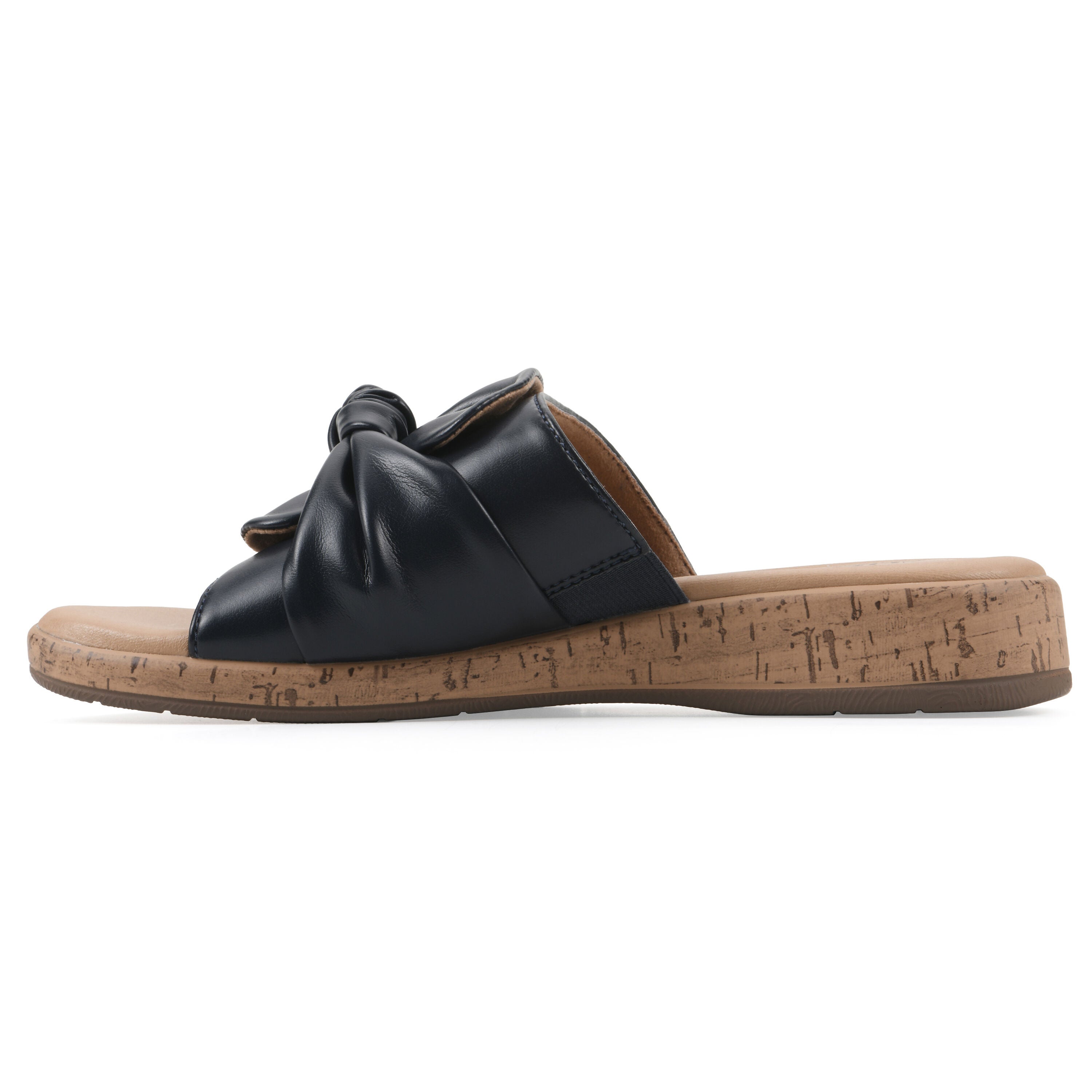 Bonelle Slide Sandal, DARK NAVY SMOOTH, alternate image number 3