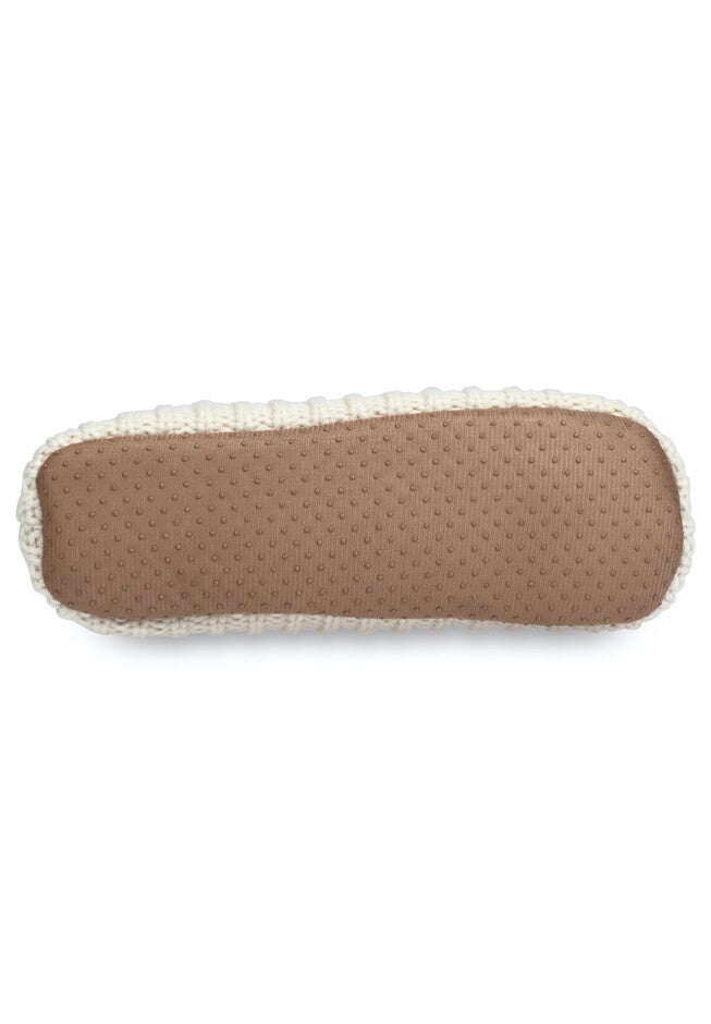 Womens Textured Knit Mocassin Slipper Slippers, , alternate image number null