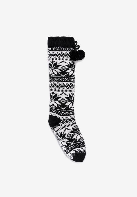 Pom Lounge Socks, EBONY, hi-res image number null