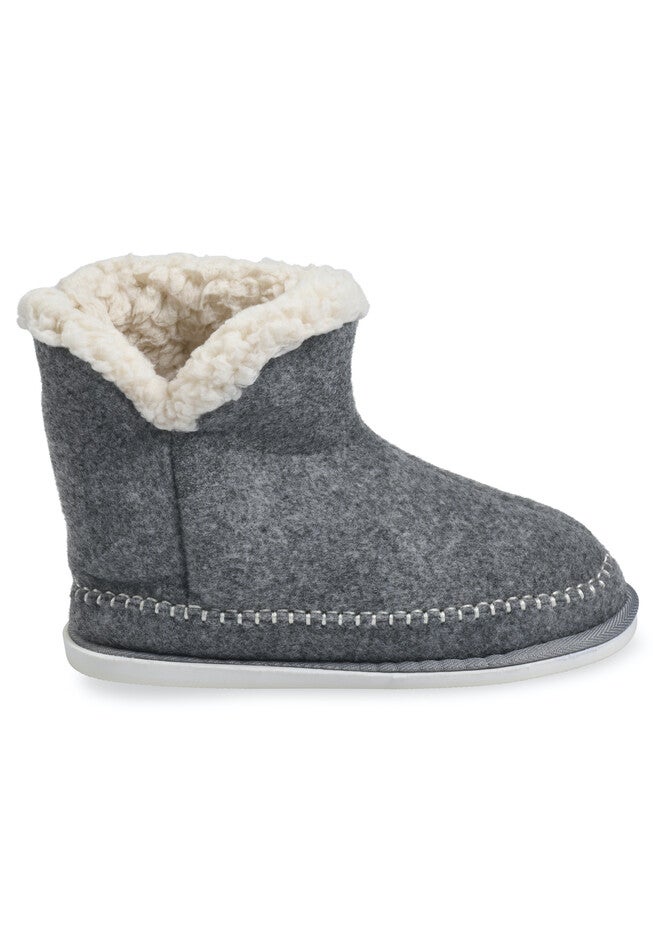 Faux Fur Wool Moccasin Slipper Boot, , alternate image number null