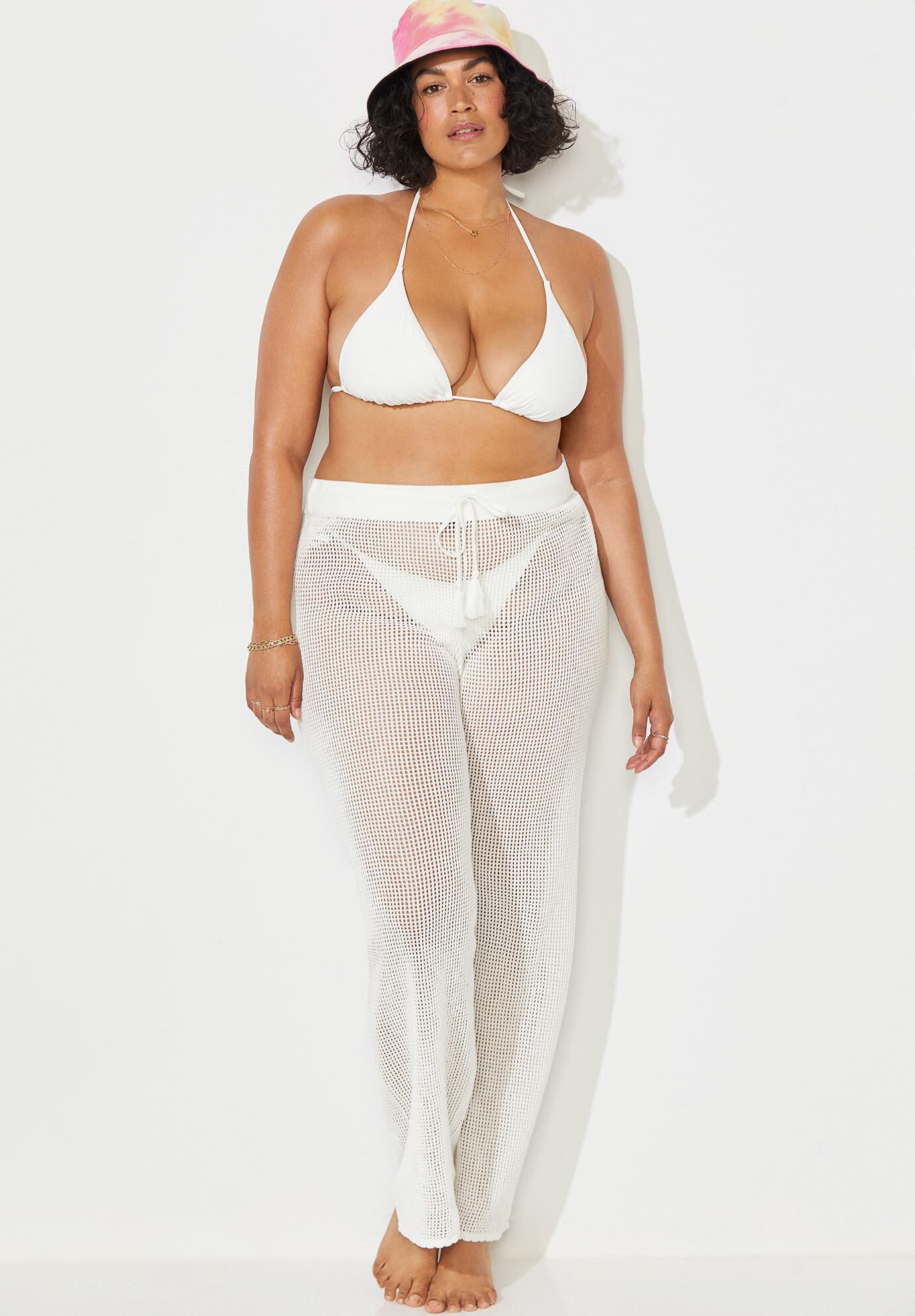 Camille Kostek Longer Length Crochet Beach Pant, , alternate image number 3