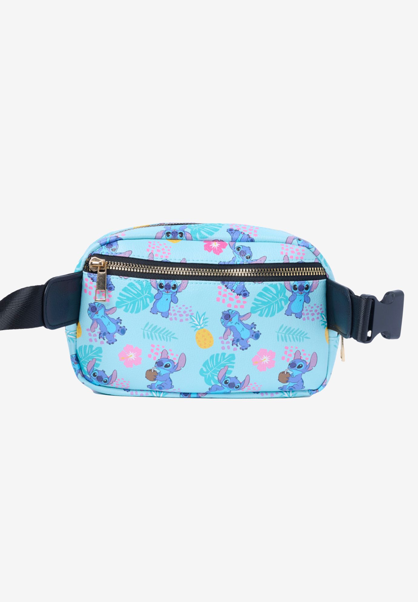 Disney Lilo & Stitch Tropical Belt Bag Fanny Pack Crossbody Sling Zippered, BLUE, on-hover image number 1