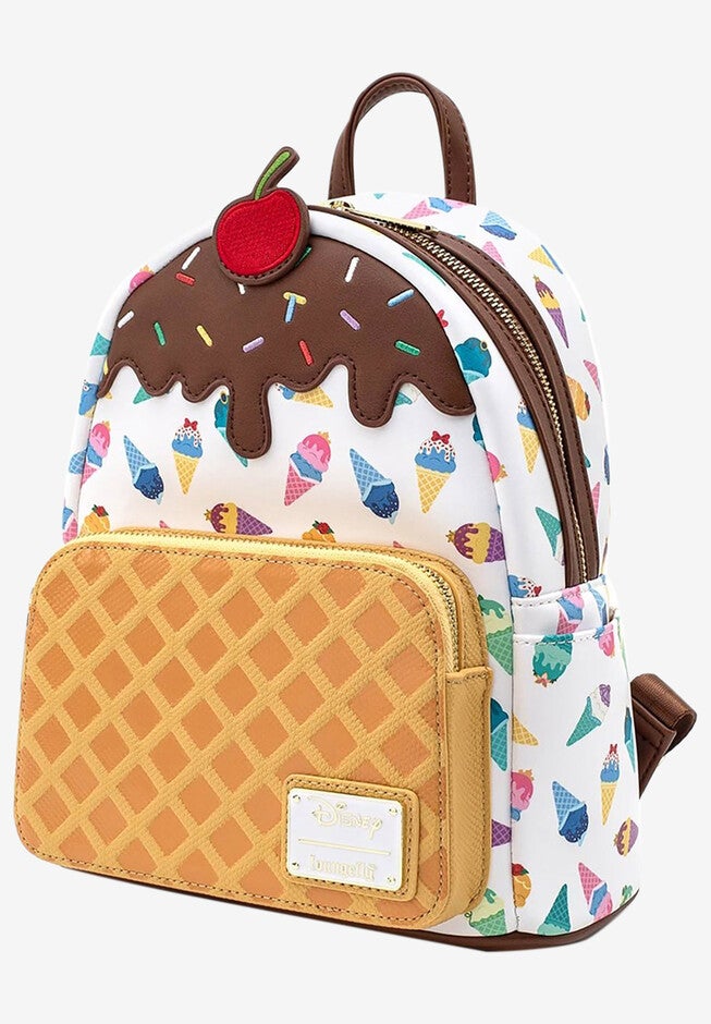 Loungefly x Disney Princess Ice Cream Cone Mini Backpack Handbag All-Over Print, , alternate image number 2