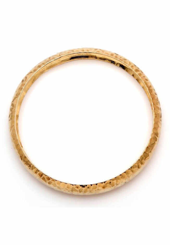Goldtone Hammered 3-Piece Bracelet Set (11mm), 8.5 inches, , on-hover image number null