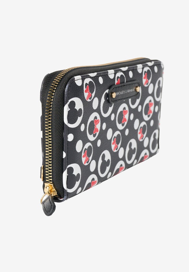 Women'S Mickey & Minnie Icons Black Zip Around Wallet All-Over Print Wristlet, , alternate image number 4
