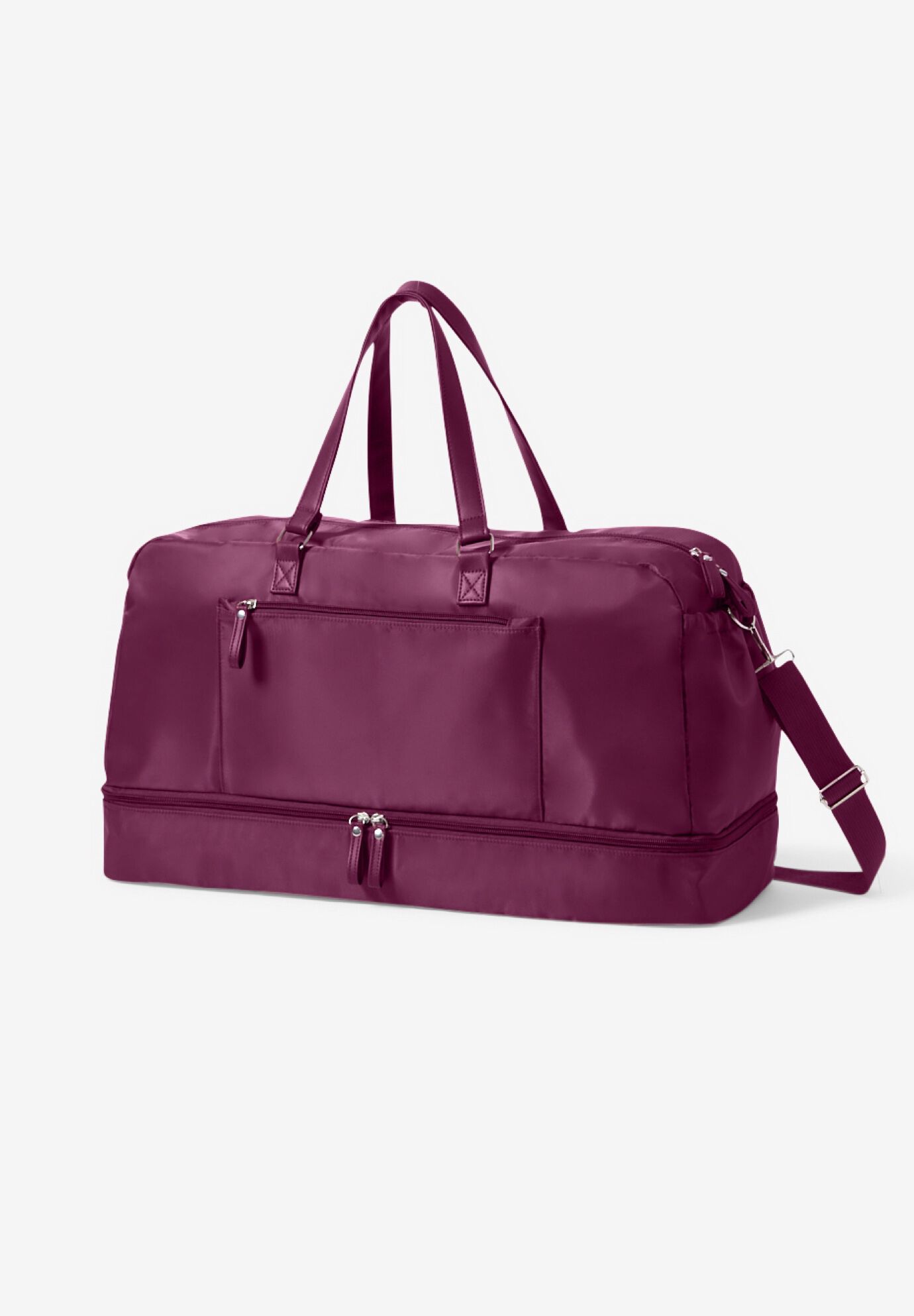 Large Weekender with Zip Off Bottom, DEEP CLARET, alternate image number 2