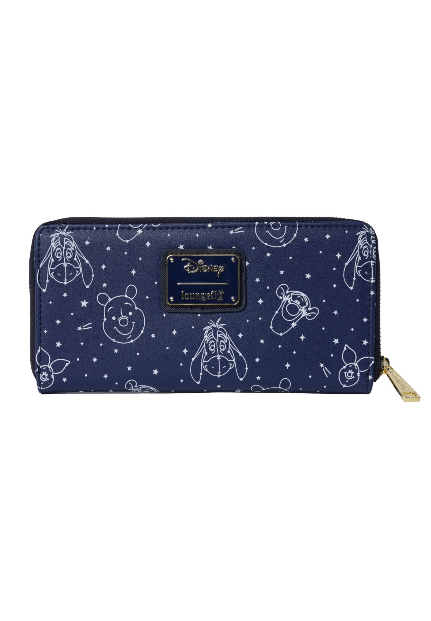 Loungefly x Disney Winnie the Pooh Constellation Zip Around Wallet Glow-in-the-Dark, BLUE, hi-res image number 0