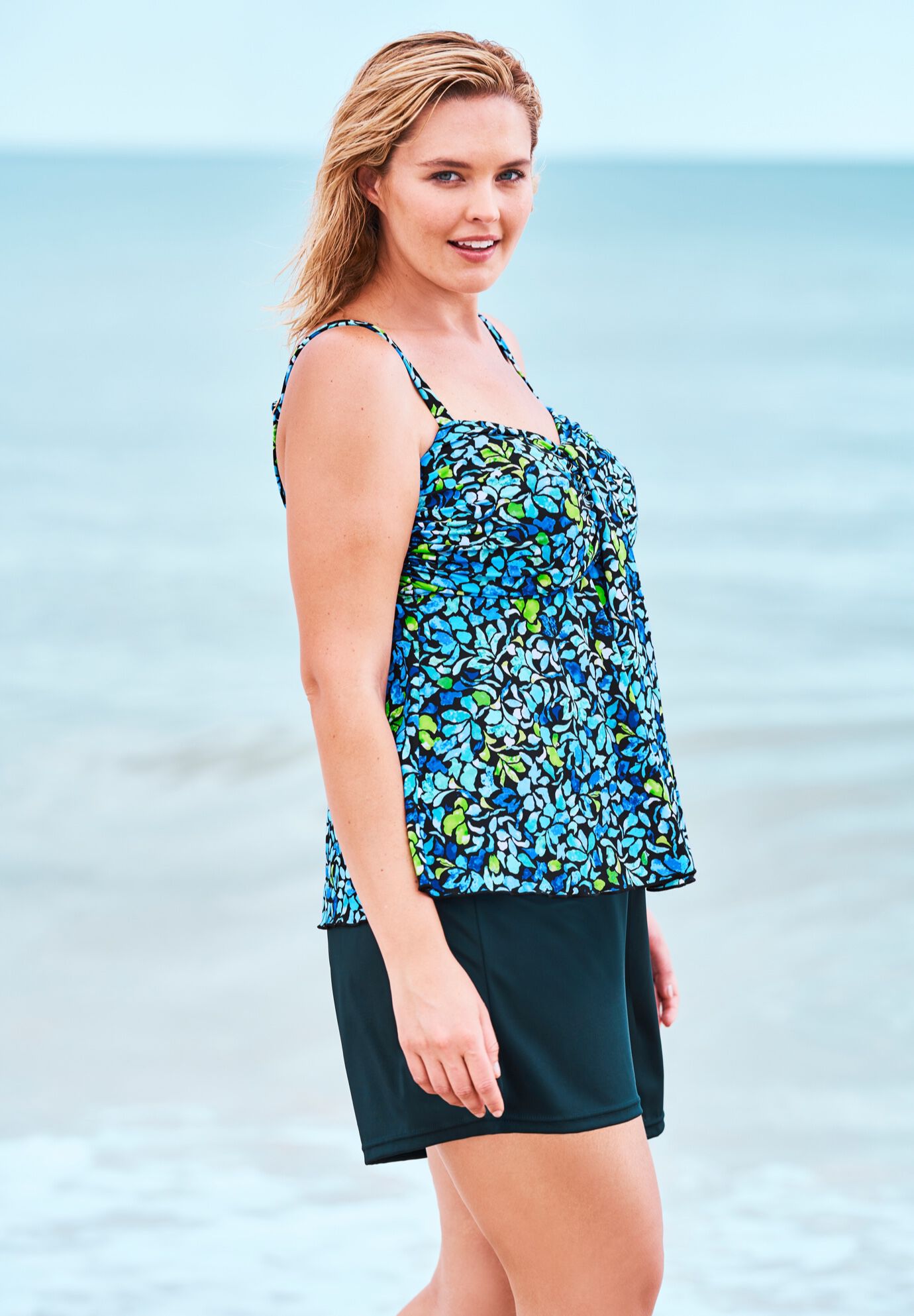 Flyaway Tankini Top , , alternate image number 2