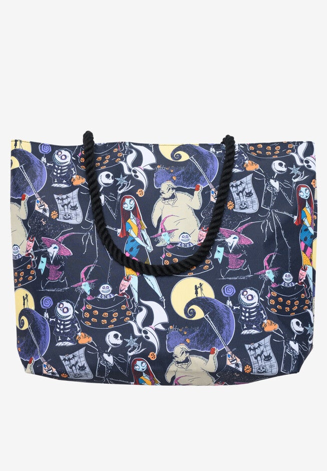 Disney Jack Skellington Tote Bag Travel Beach Nightmare Before Christmas Sally Tote Bag, , alternate image number 4