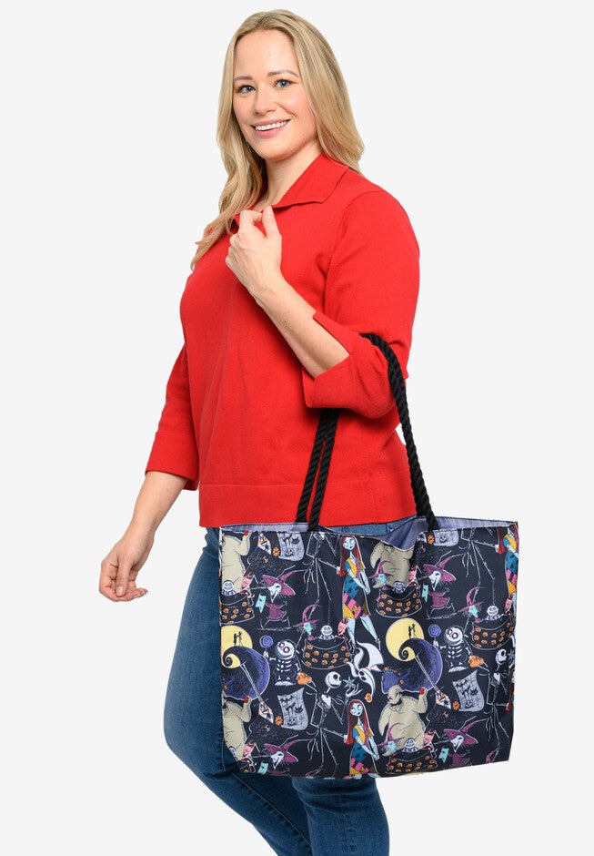 Disney Jack Skellington Tote Bag Travel Beach Nightmare Before Christmas Sally Tote Bag, , alternate image number 2