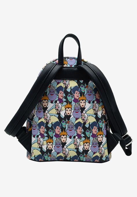 Loungefly x Disney Villains Mini Backpack Handbag All-Over Print Cruella De Vil, , on-hover image number null