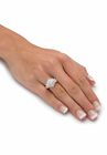 Yellow Gold Plated Round Starburst Ring Cubic Zirconia (3 5/8 cttw TDW), , alternate image number null