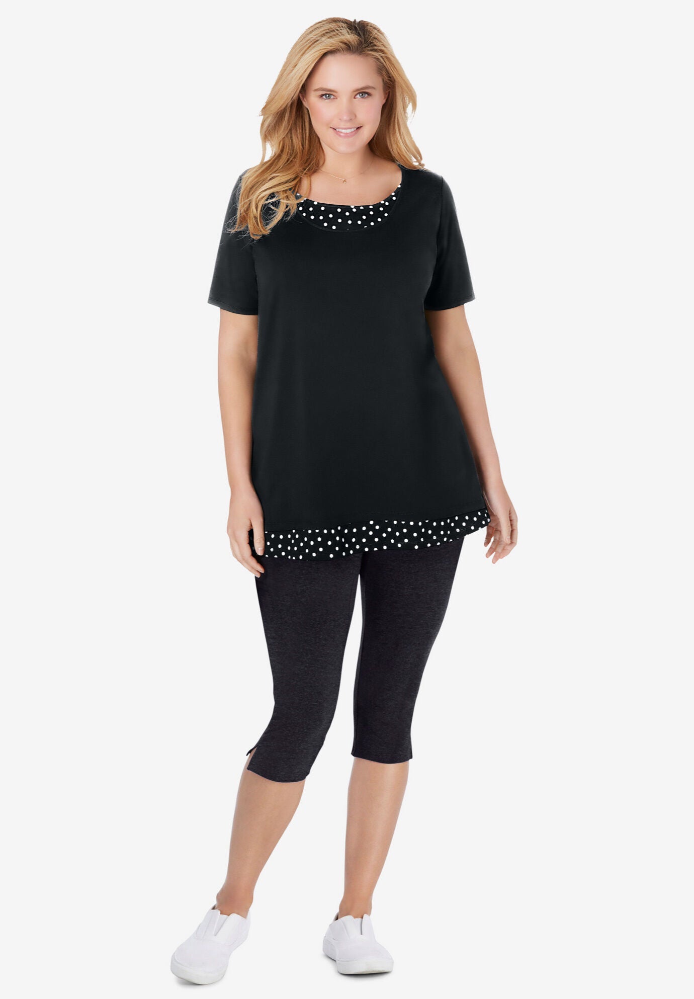 Layered-Look Print Tunic, , alternate image number 5