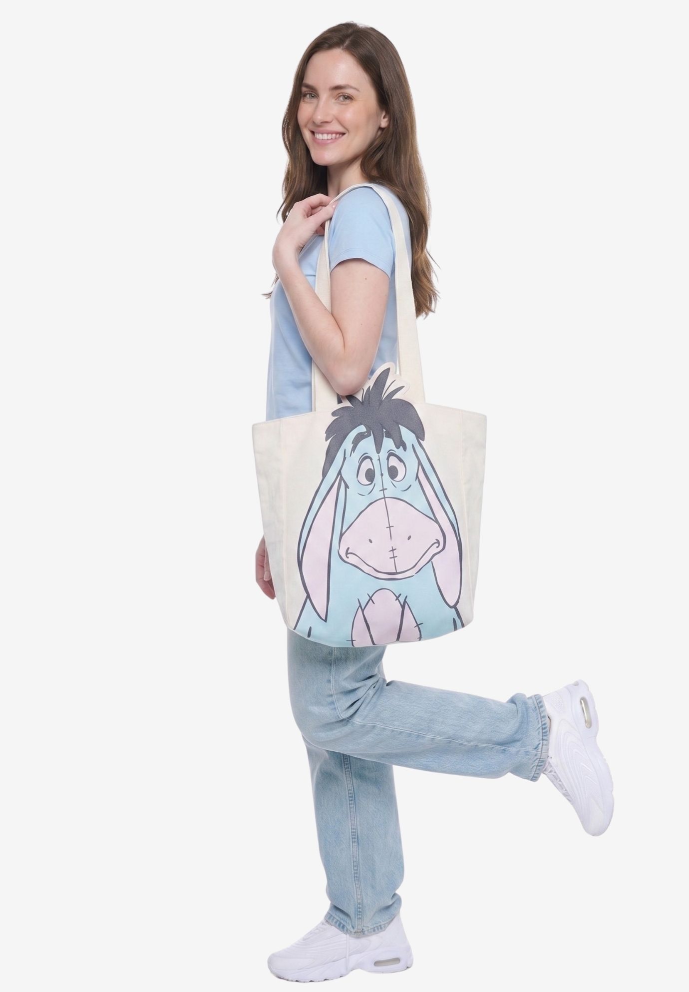 Disney Eeyore Die-Cut Canvas Tote Bag with Shaped Top, BEIGE, alternate image number 5