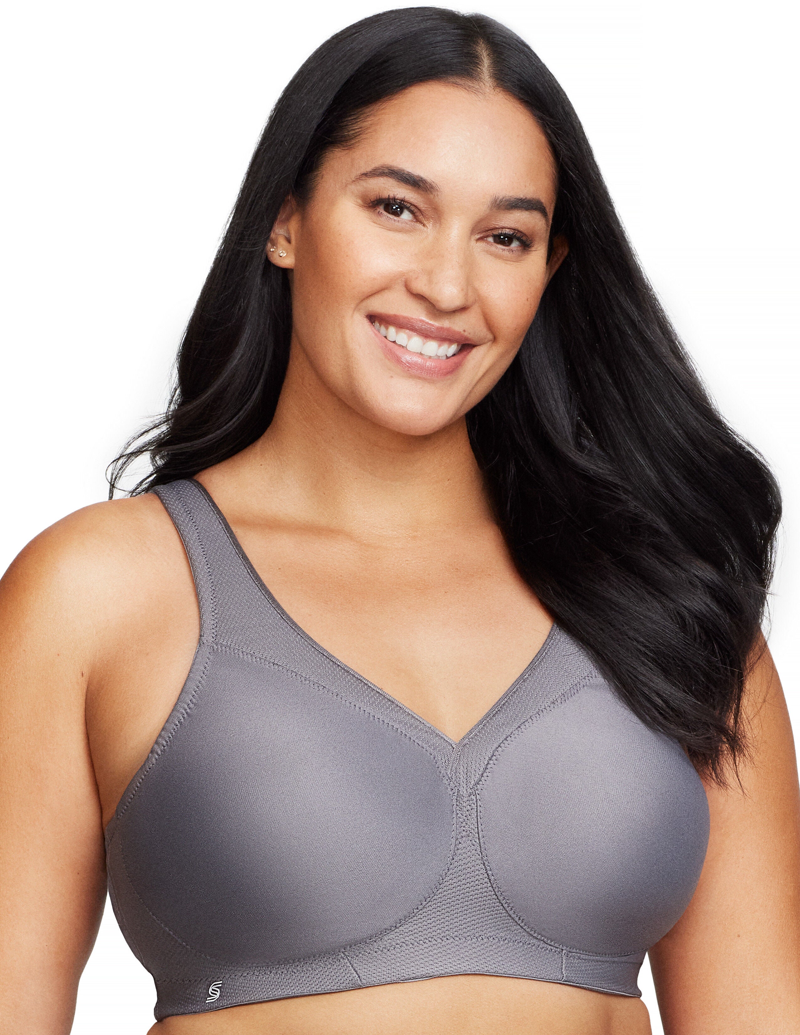 Glamorise MagicLift Seamless Sports Wirefree Bra 1006 (Women's & Women's Plus), CHARCOAL GRAY, hi-res image number 0