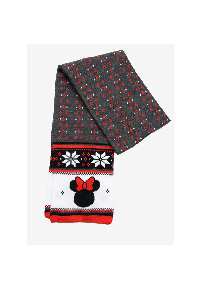 Minnie Mouse 70" Knit Scarf Disney Women'S Red Winter Set, , alternate image number null