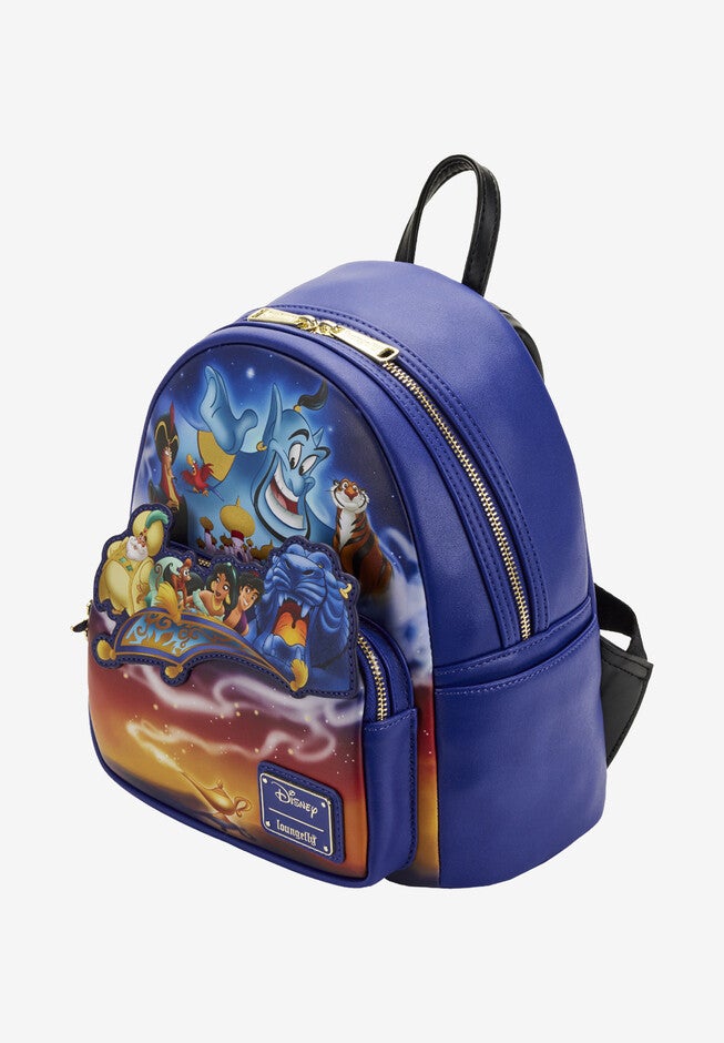 Loungefly X Disney 30Th Anniversary Aladdin Mini Backpack Handbag Jasmine Genie, , on-hover image number 1