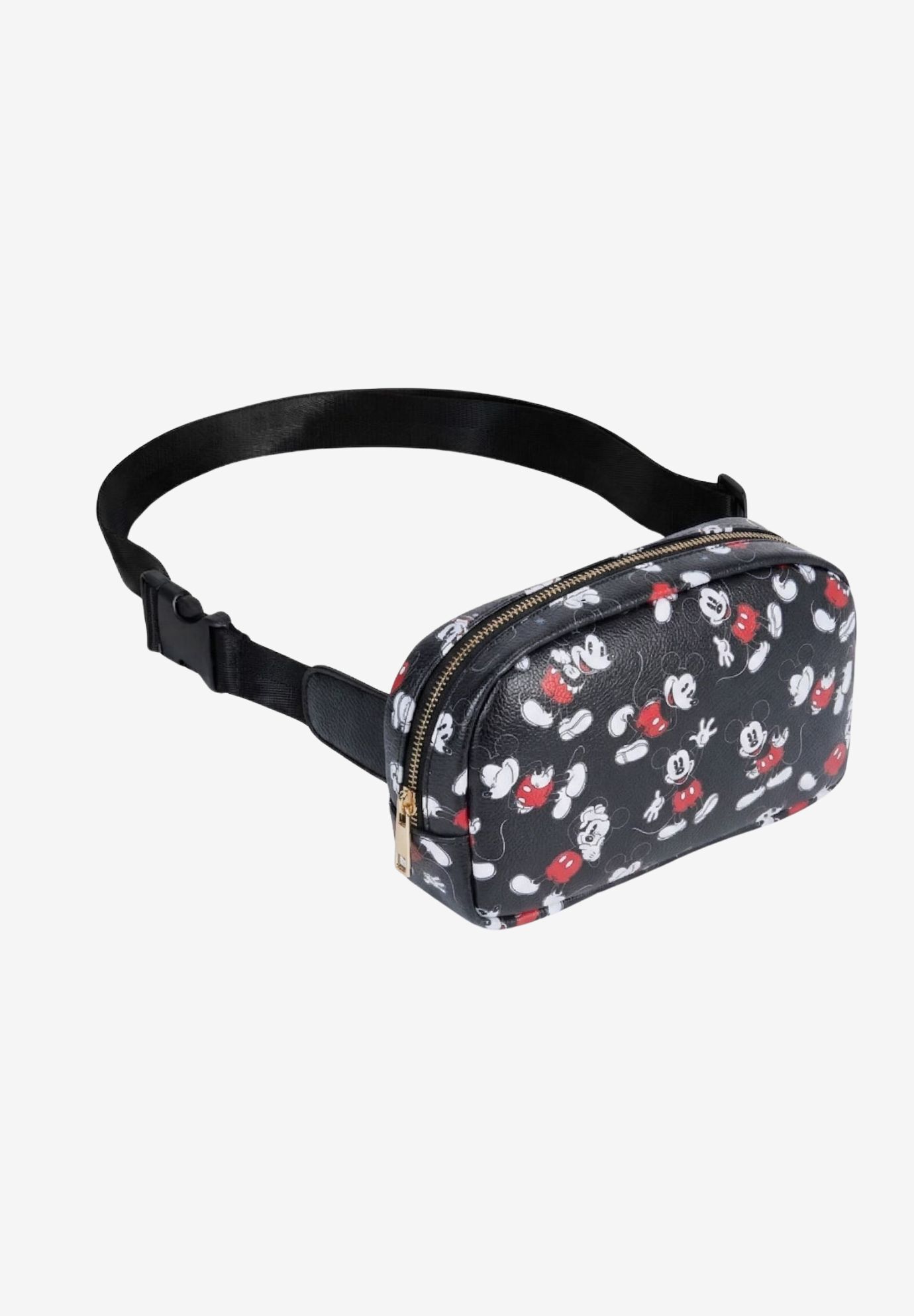Disney Mickey Mouse Belt Bag Travel Fanny Pack Waist Bag Crossbody Zippered, BLACK, hi-res image number 0