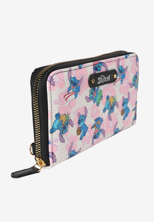Disney Stitch Wallet All-Over Character Print Zip Around Wristlet, , alternate image number null