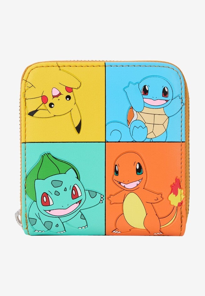 Loungefly x Pokemon Color Block Zip Around Wallet, BLUE, hi-res image number 0