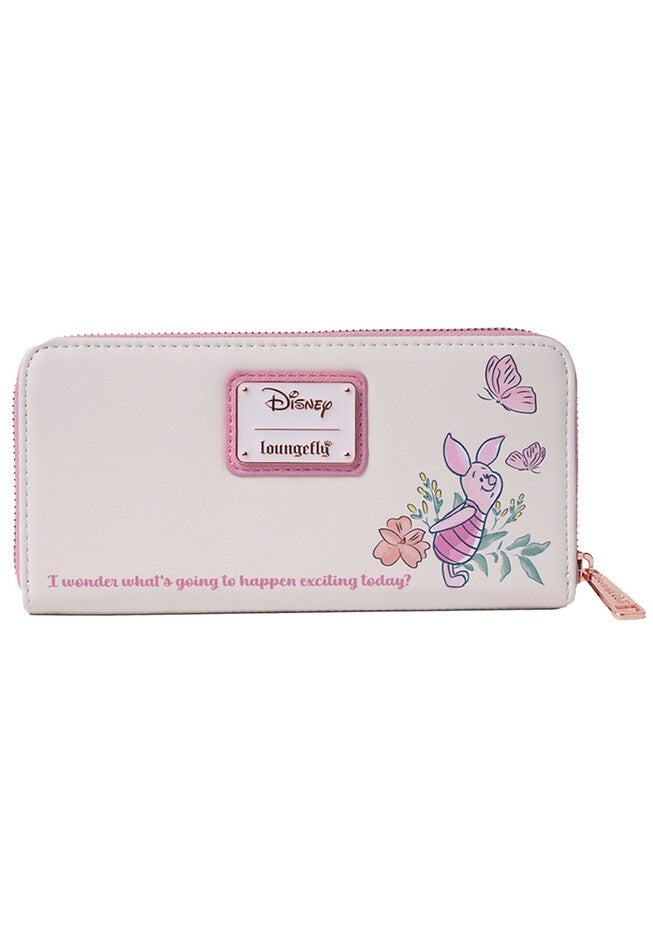 Loungefly x Disney Piglet Floral Zip Around Wallet Winnie The Pooh, PINK, on-hover image number 1
