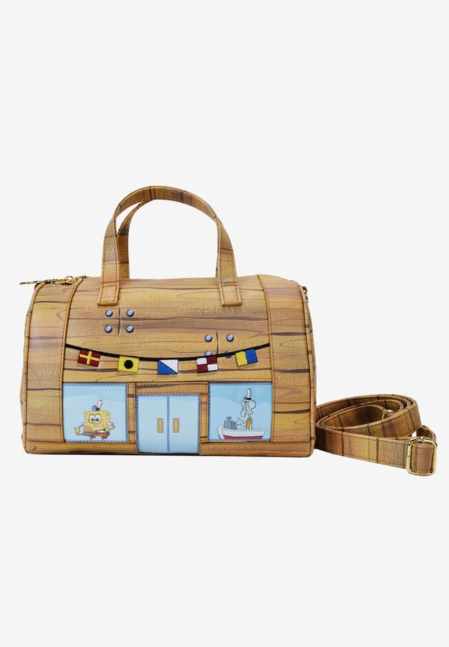 Loungefly X Spongebob Squarepants Krusty Krab Crossbody Bag, BROWN, hi-res image number null