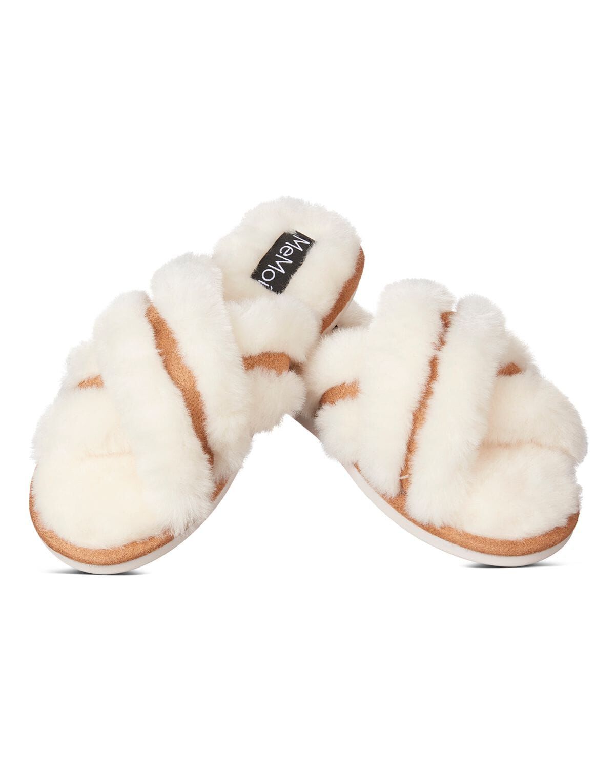 Women's "Serina" Plush Faux Fur Slippers, IVORY, alternate image number 1