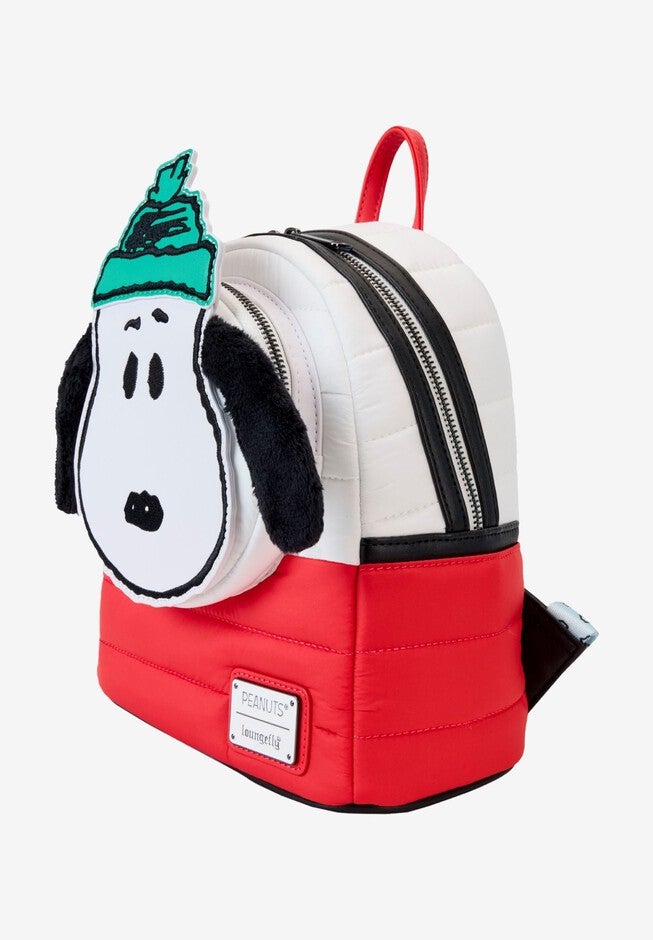 Loungefly x Peanuts Snoopy Holiday Collection Mini Backpack, WHITE, alternate image number 2