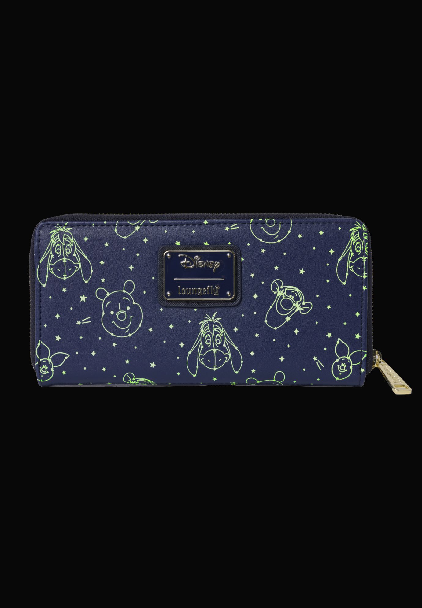 Loungefly x Disney Winnie the Pooh Constellation Zip Around Wallet Glow-in-the-Dark, BLUE, alternate image number 2