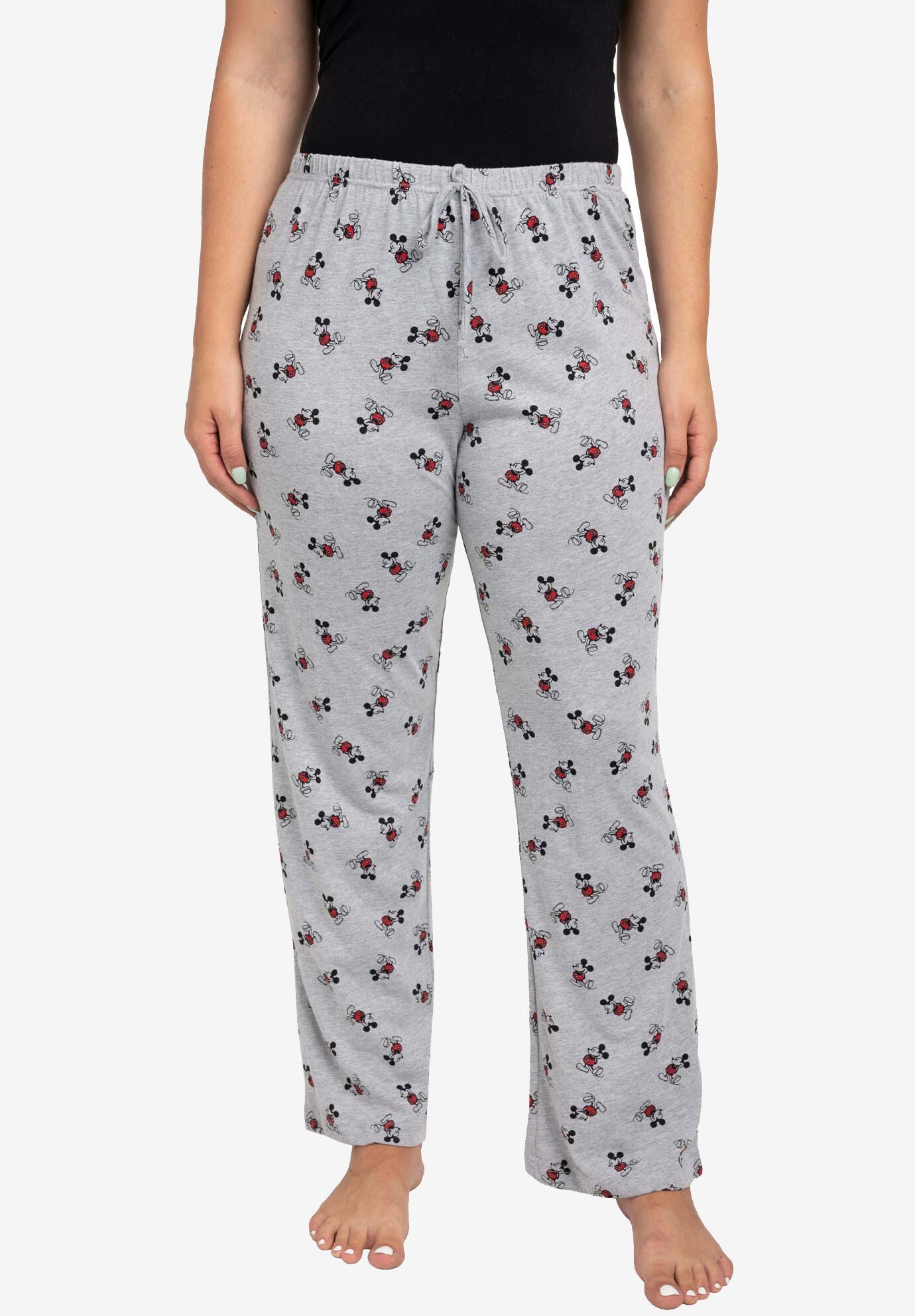 Disney Mickey Mouse All-Over Print Lounge Pants Wear Gray, , alternate image number 2