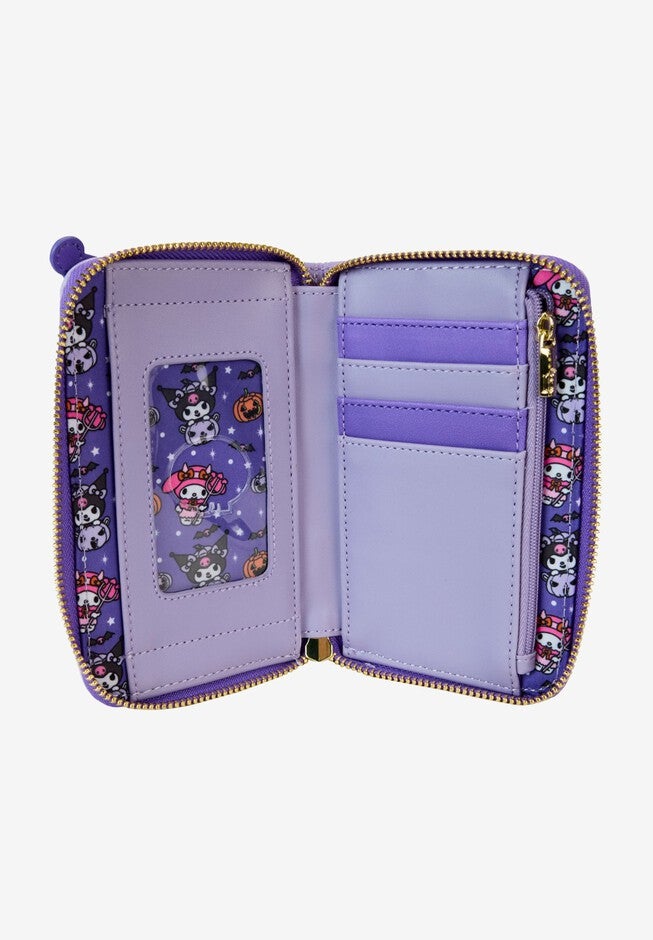 Loungefly x Sanrio Hello Kitty Kuromi Pumpkin Zip Around Wallet, ORANGE, alternate image number null